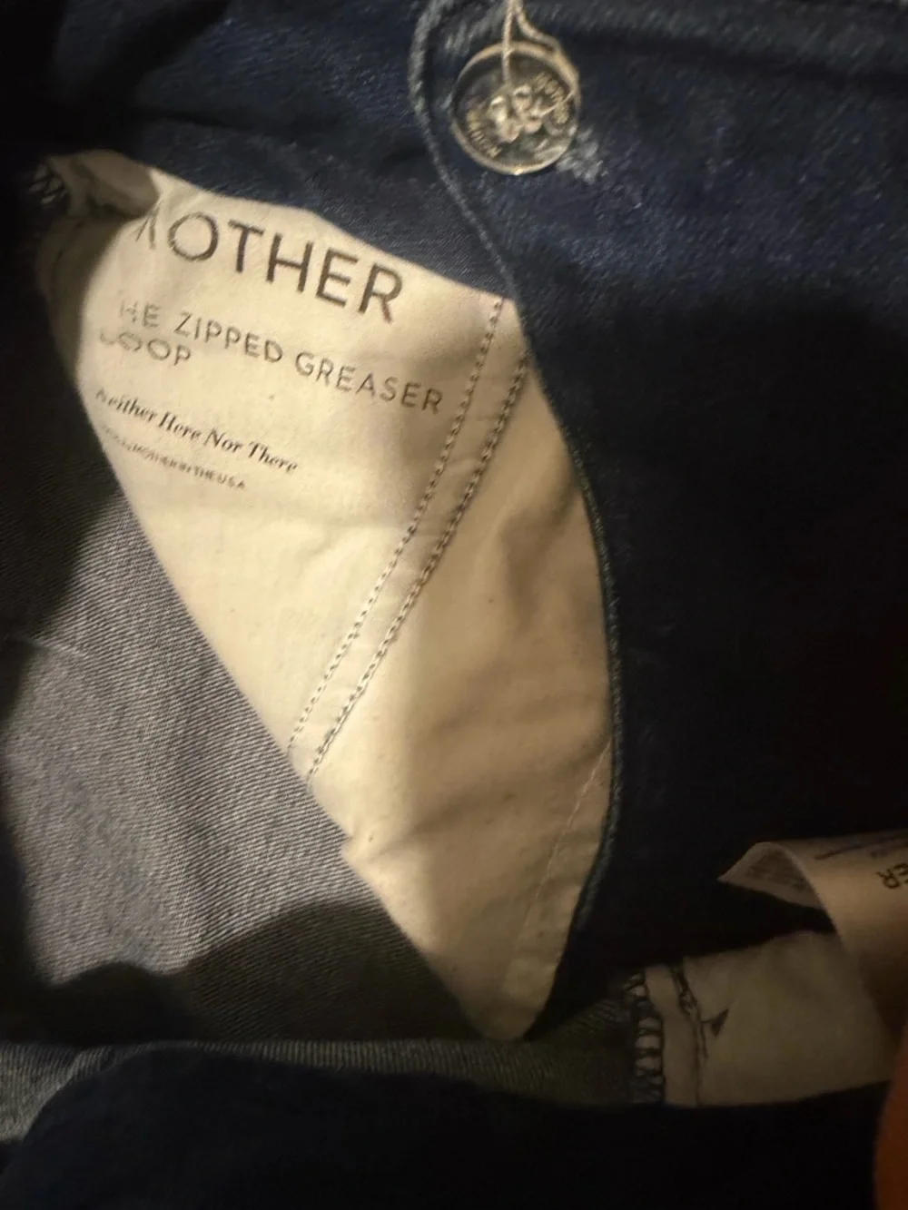 MOTHER Navy High-Rise Wide-Leg Jeans - Picture 7 of 11
